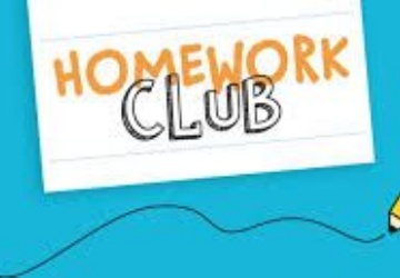 Clip art image saying homework club
